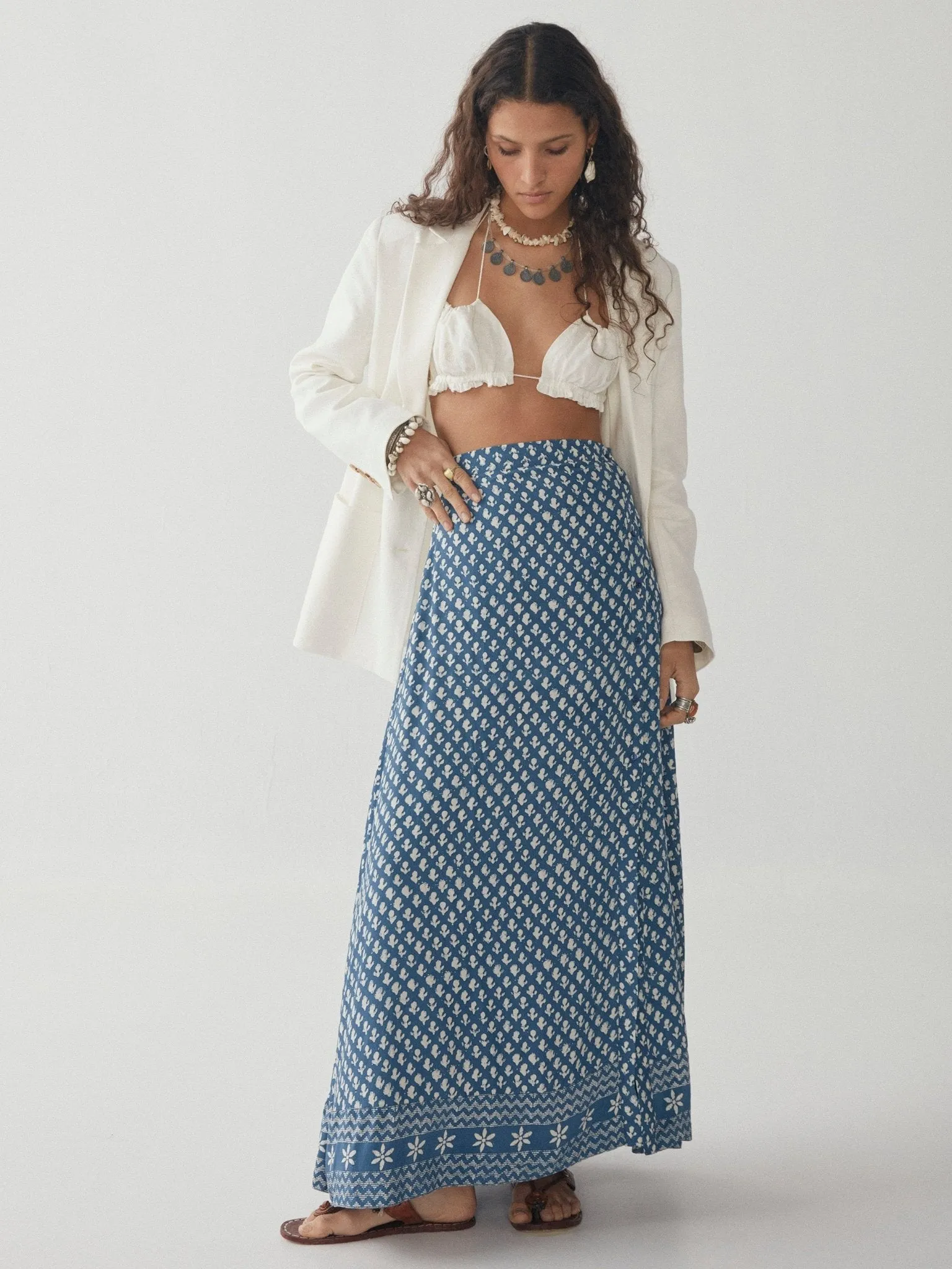 Fabia Skirt - Blue Simone