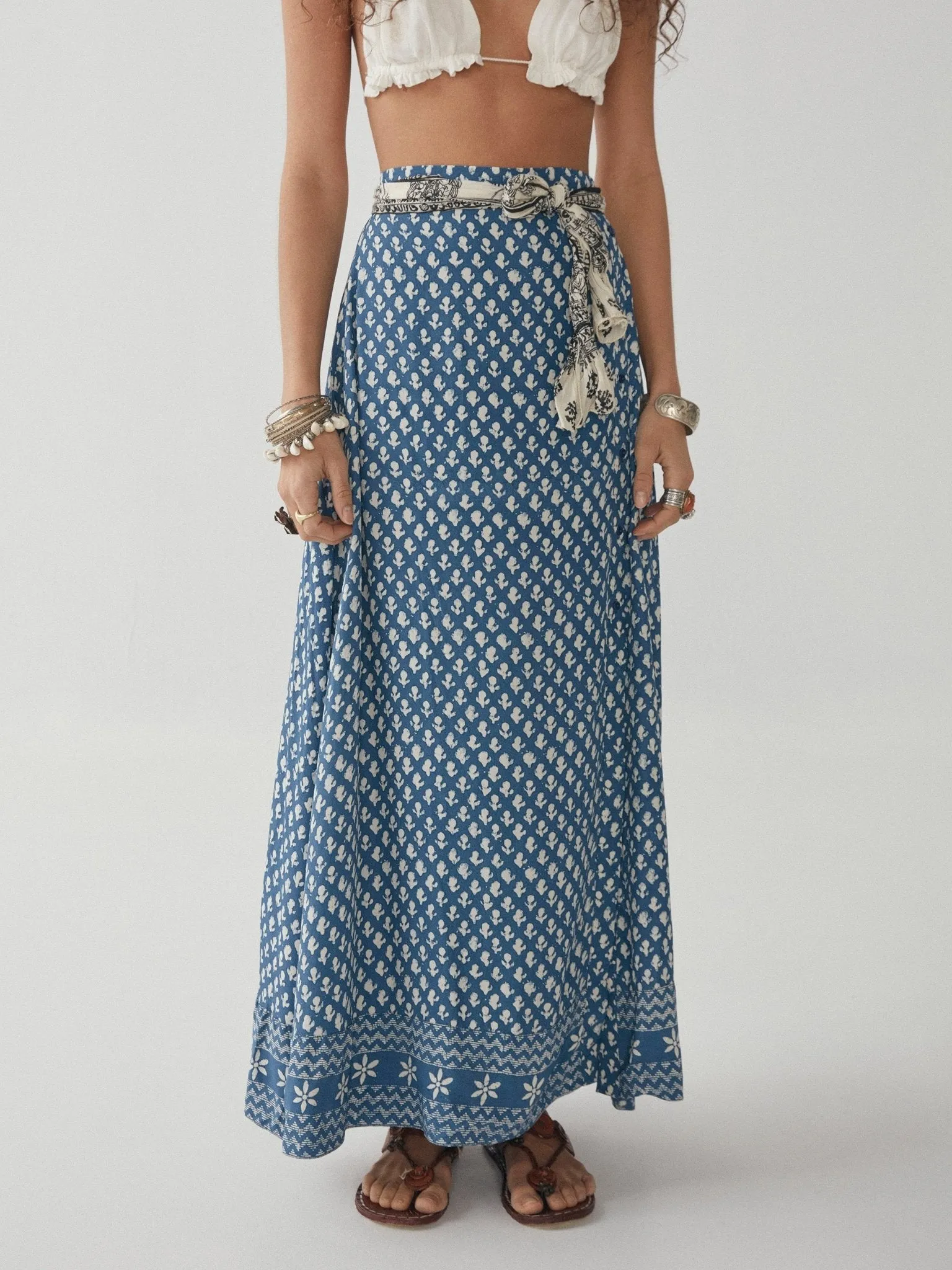 Fabia Skirt - Blue Simone