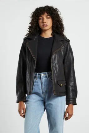 Hoxton Leather Jacket 100-Black