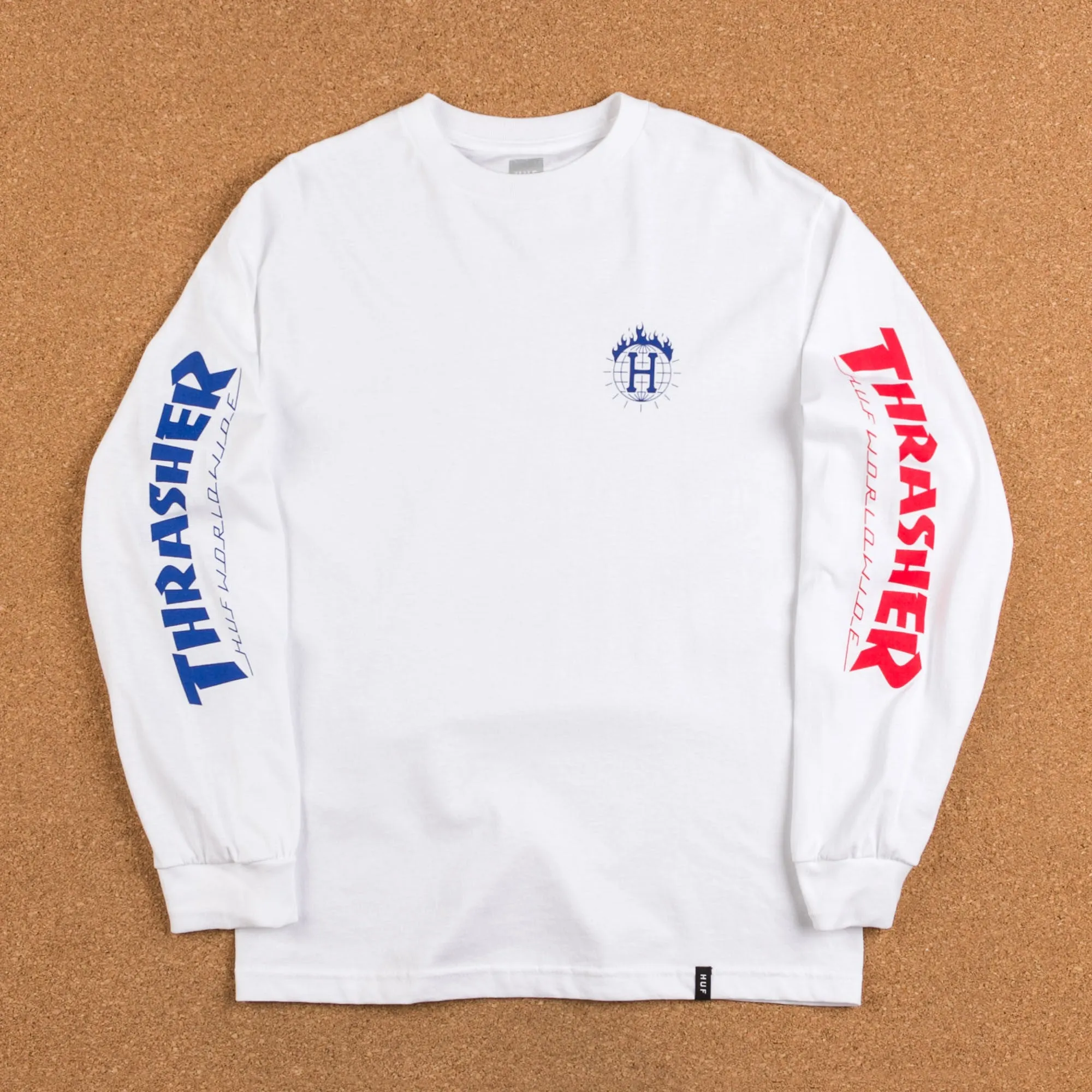 HUF x Thrasher TDS Long Sleeve T-Shirt - White