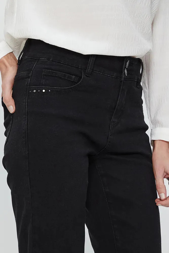 Jeans Mujer Recto Negro