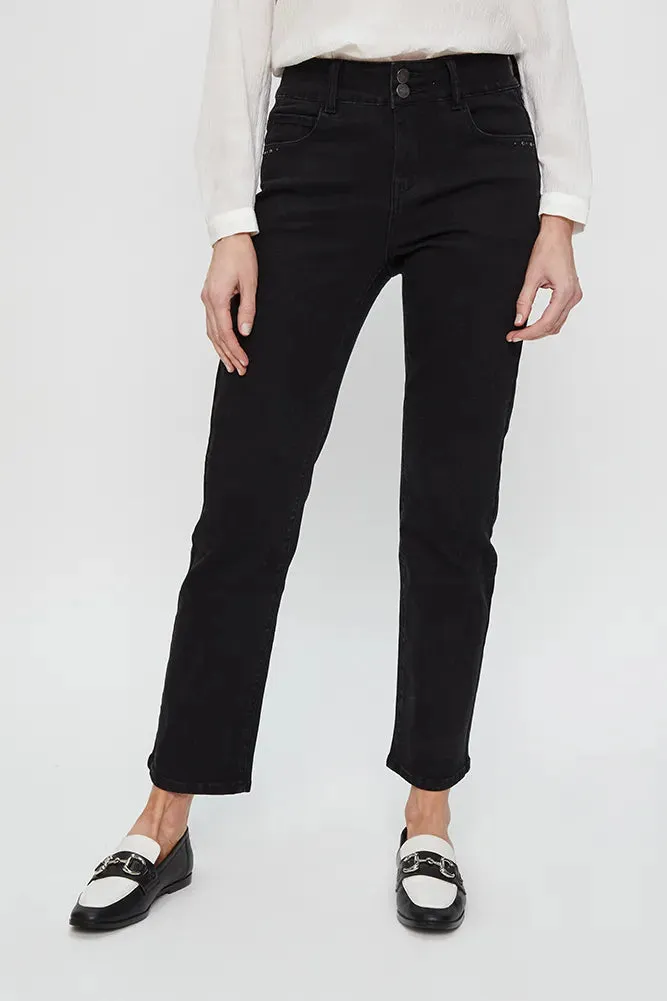 Jeans Mujer Recto Negro