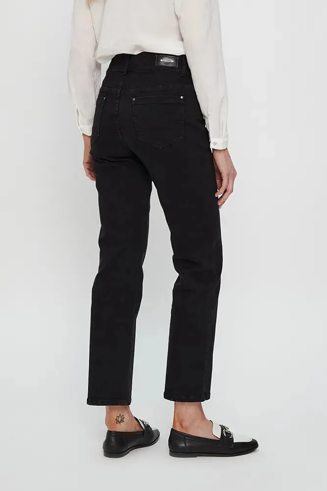 Jeans Mujer Recto Negro