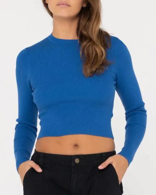 Rusty - Amelia Cropped Long Sleeve Knit Top