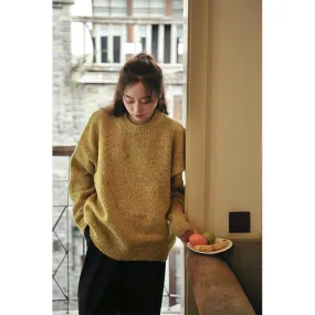 The Rock Turtleneck Loose Large Sweater Autumn Crew Neck Casual Long Sleeve Sweater