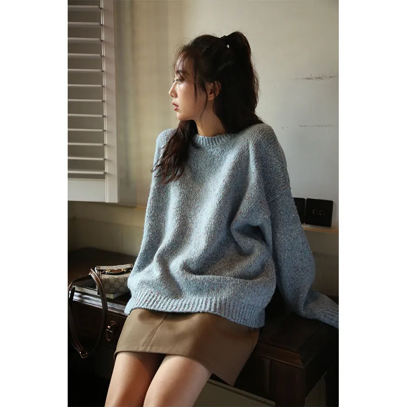 The Rock Turtleneck Loose Large Sweater Autumn Crew Neck Casual Long Sleeve Sweater