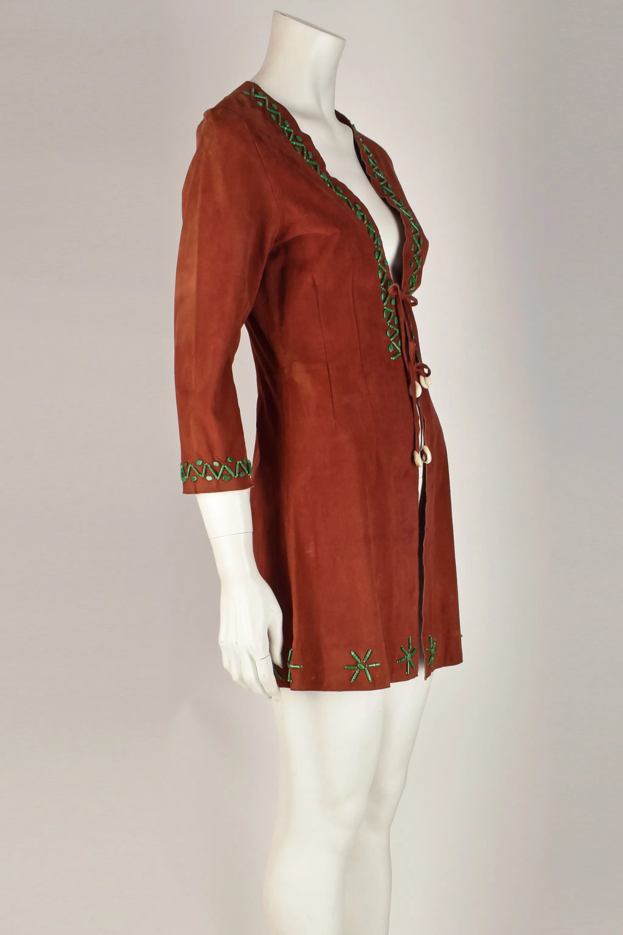 VINTAGE 1970s suede jacket XS