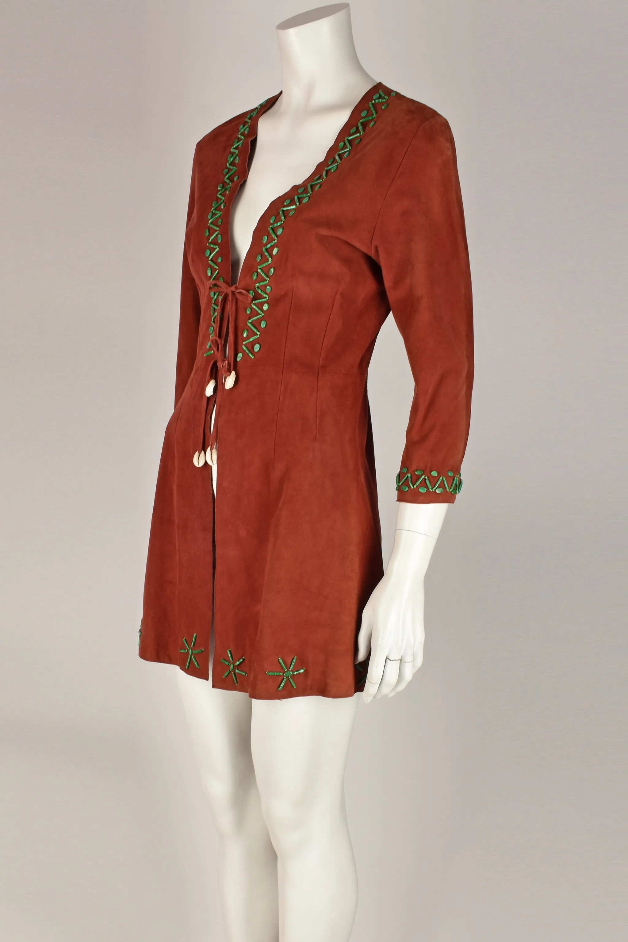 VINTAGE 1970s suede jacket XS