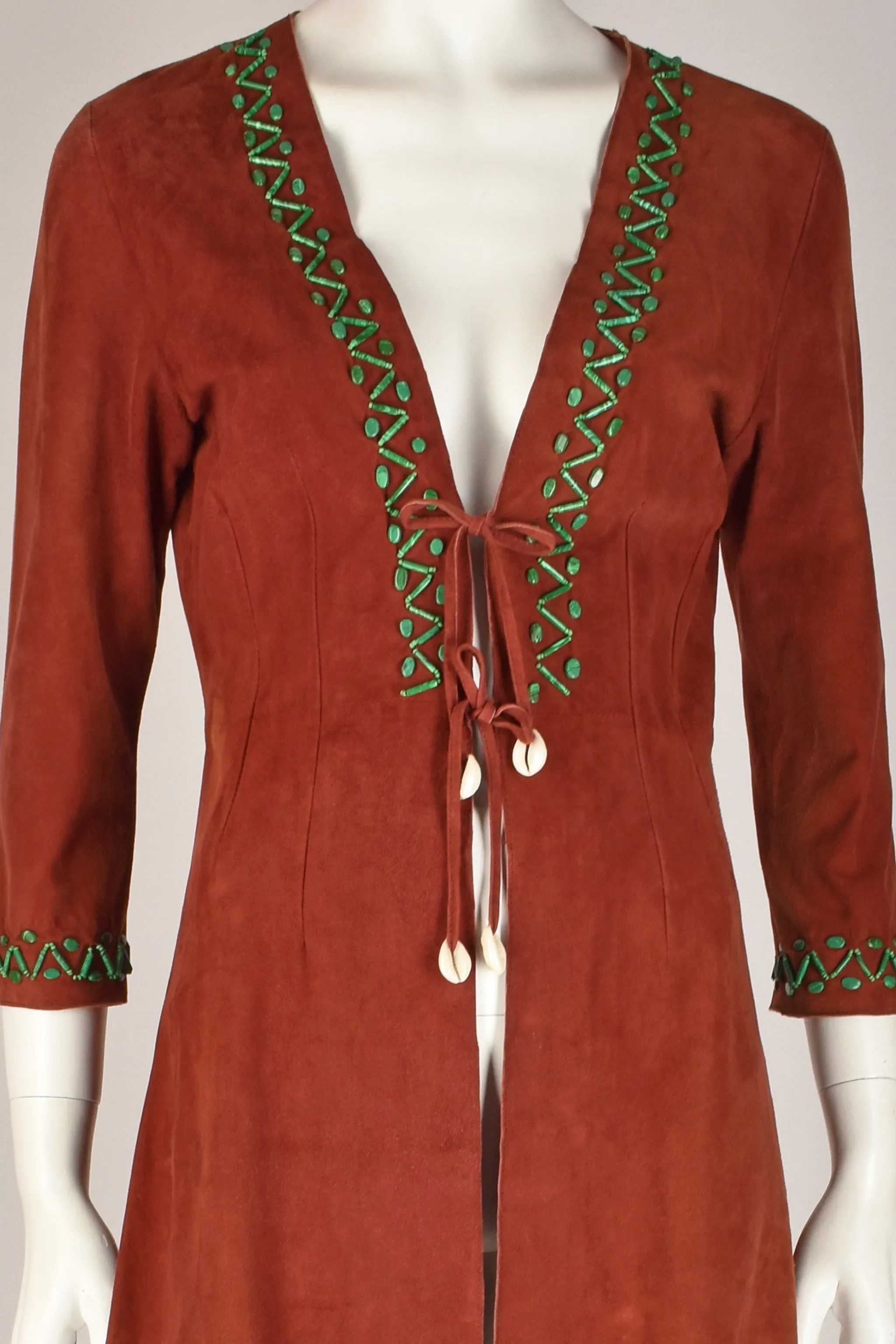 VINTAGE 1970s suede jacket XS